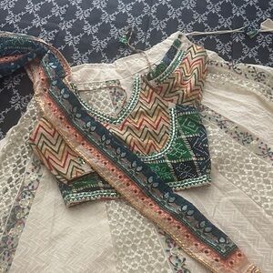 Ethnic Indian Wear Multicolor Embroidered Garba chaniya choli